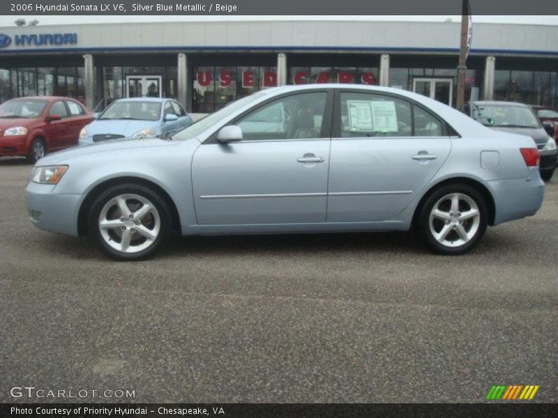 Silver Blue Metallic / Beige 2006 Hyundai Sonata LX V6