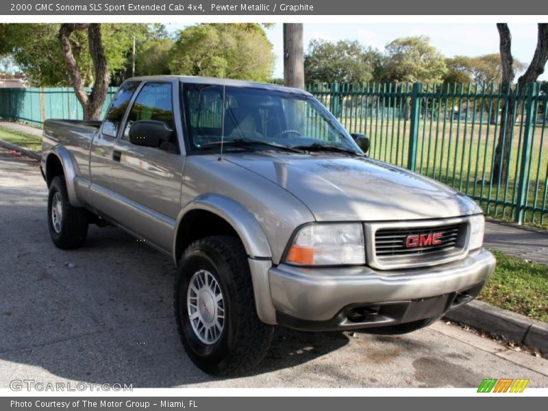 Pewter Metallic / Graphite 2000 GMC Sonoma SLS Sport Extended Cab 4x4