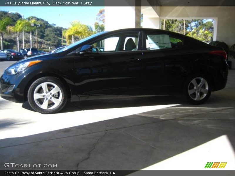 Black Noir Pearl / Gray 2011 Hyundai Elantra GLS
