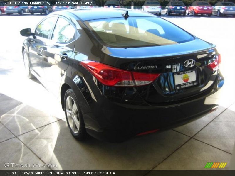 Black Noir Pearl / Gray 2011 Hyundai Elantra GLS