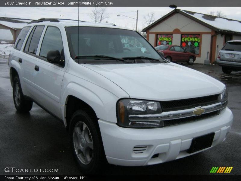 Summit White / Light Gray 2007 Chevrolet TrailBlazer LS 4x4