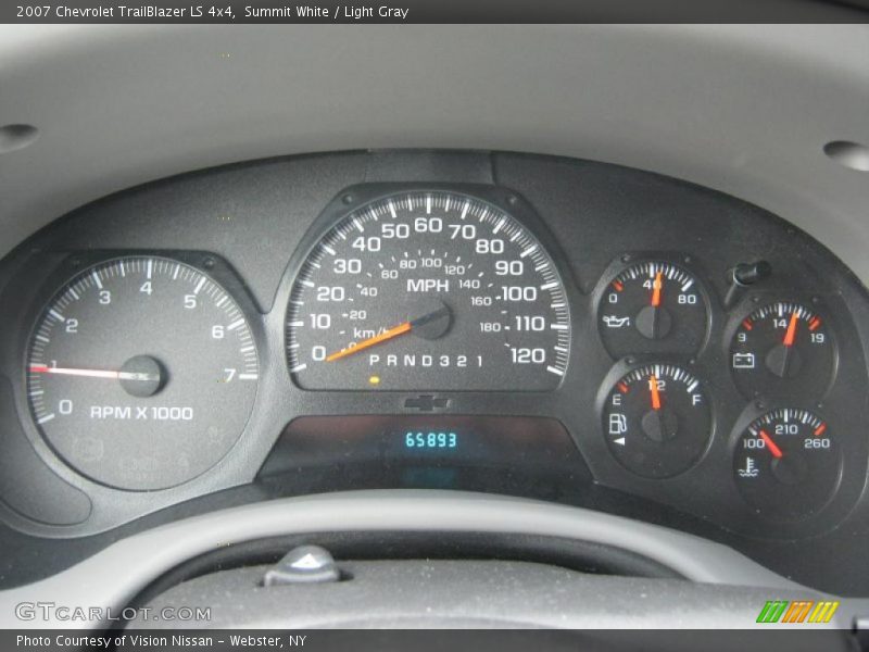 Summit White / Light Gray 2007 Chevrolet TrailBlazer LS 4x4