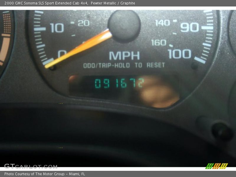 Pewter Metallic / Graphite 2000 GMC Sonoma SLS Sport Extended Cab 4x4