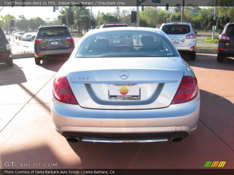Iridium Silver Metallic / Grey/Dark Grey 2007 Mercedes-Benz CL 550