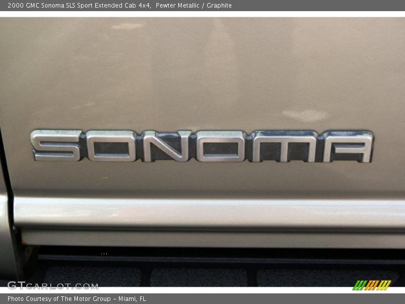 Pewter Metallic / Graphite 2000 GMC Sonoma SLS Sport Extended Cab 4x4