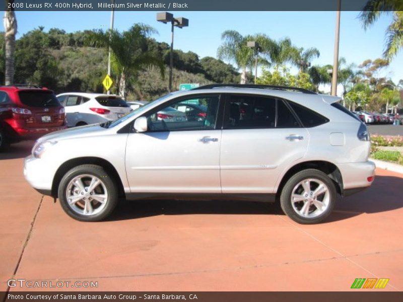 Millenium Silver Metallic / Black 2008 Lexus RX 400h Hybrid