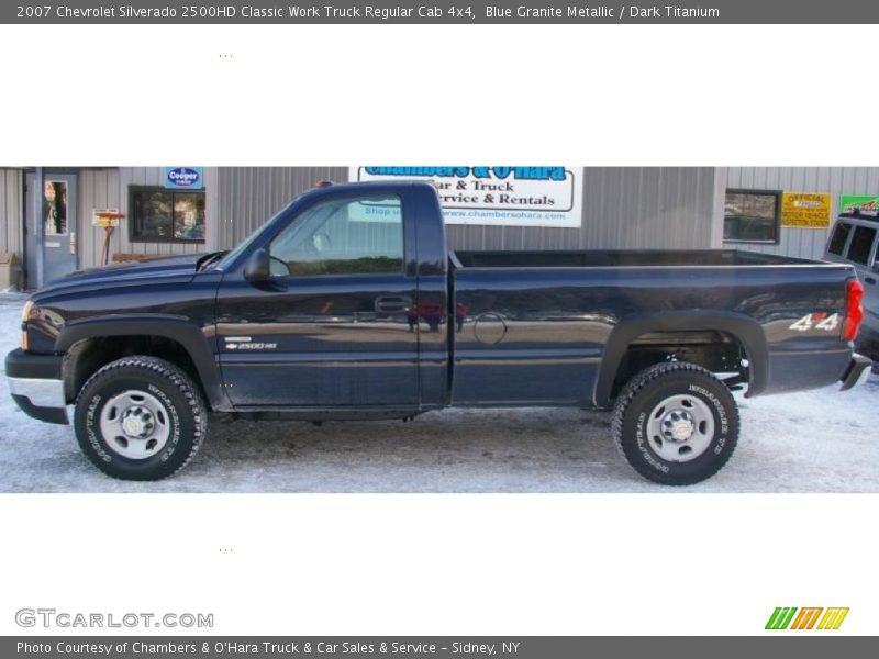 Blue Granite Metallic / Dark Titanium 2007 Chevrolet Silverado 2500HD Classic Work Truck Regular Cab 4x4