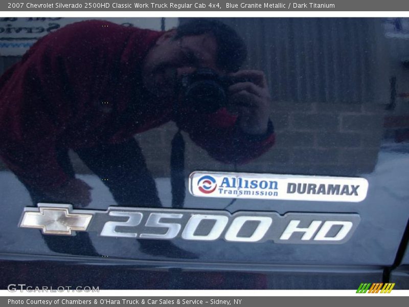 Blue Granite Metallic / Dark Titanium 2007 Chevrolet Silverado 2500HD Classic Work Truck Regular Cab 4x4