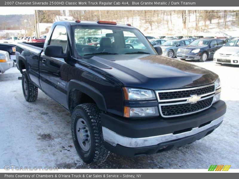Blue Granite Metallic / Dark Titanium 2007 Chevrolet Silverado 2500HD Classic Work Truck Regular Cab 4x4