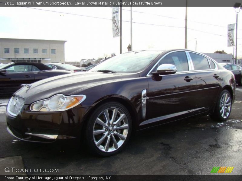Caviar Brown Metallic / Barley Beige/Truffle Brown 2011 Jaguar XF Premium Sport Sedan
