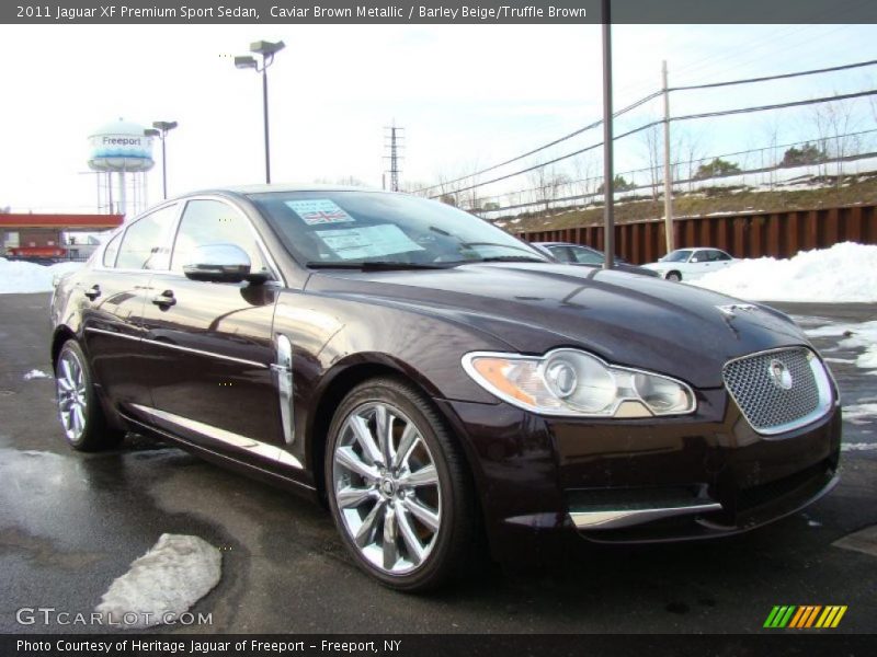Caviar Brown Metallic / Barley Beige/Truffle Brown 2011 Jaguar XF Premium Sport Sedan