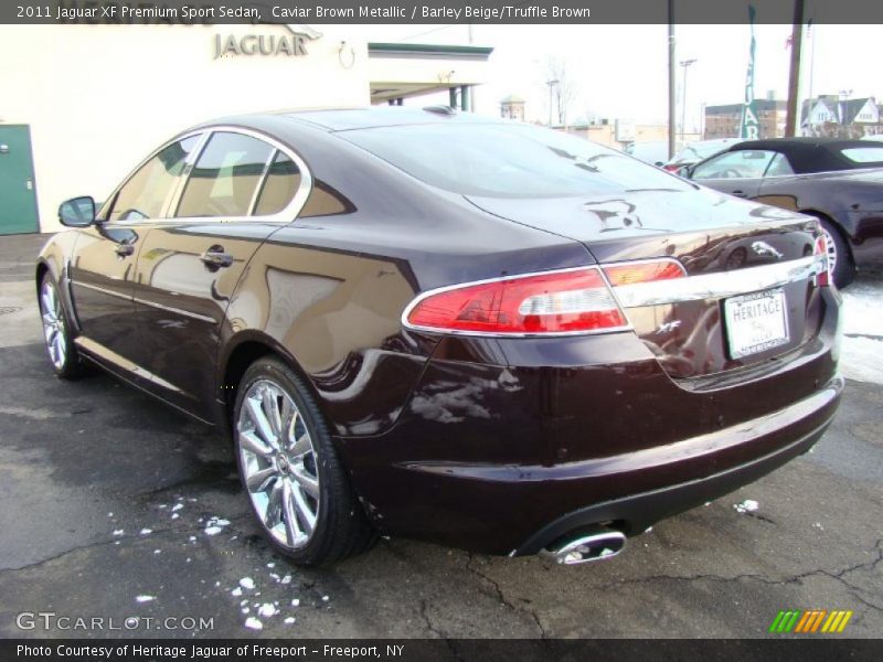 Caviar Brown Metallic / Barley Beige/Truffle Brown 2011 Jaguar XF Premium Sport Sedan