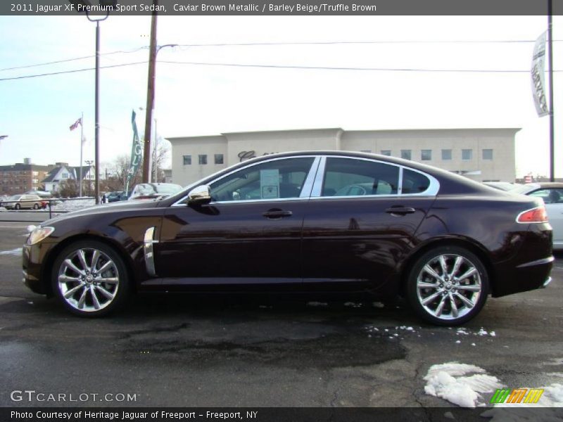 Caviar Brown Metallic / Barley Beige/Truffle Brown 2011 Jaguar XF Premium Sport Sedan