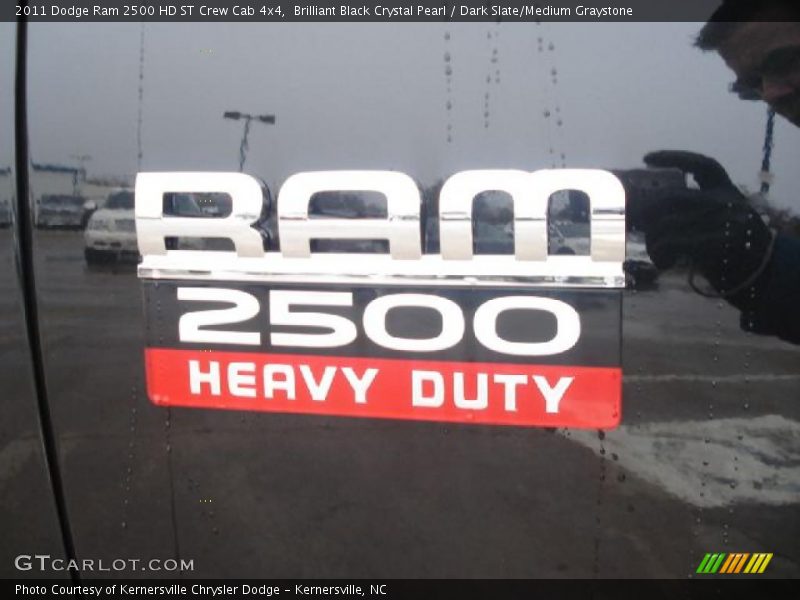 Brilliant Black Crystal Pearl / Dark Slate/Medium Graystone 2011 Dodge Ram 2500 HD ST Crew Cab 4x4