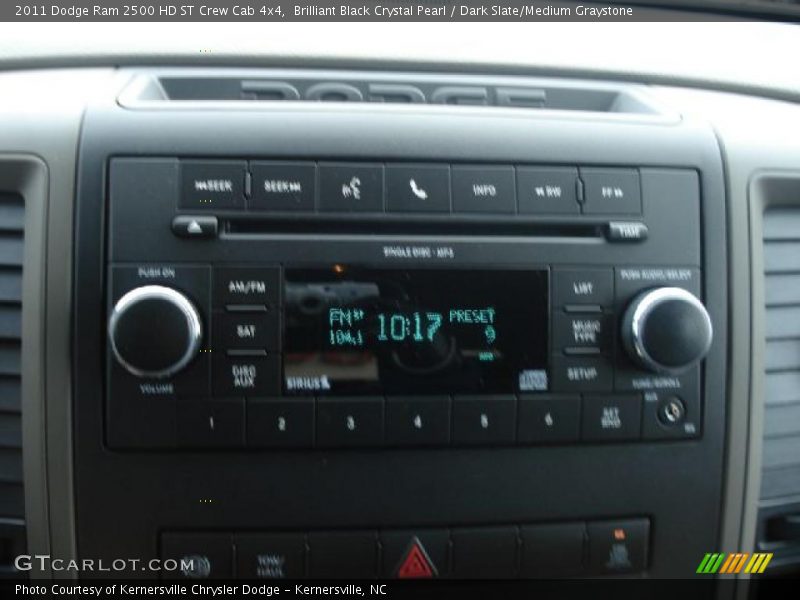 Brilliant Black Crystal Pearl / Dark Slate/Medium Graystone 2011 Dodge Ram 2500 HD ST Crew Cab 4x4