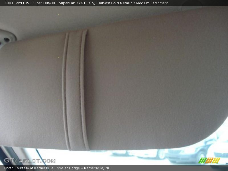 Harvest Gold Metallic / Medium Parchment 2001 Ford F350 Super Duty XLT SuperCab 4x4 Dually