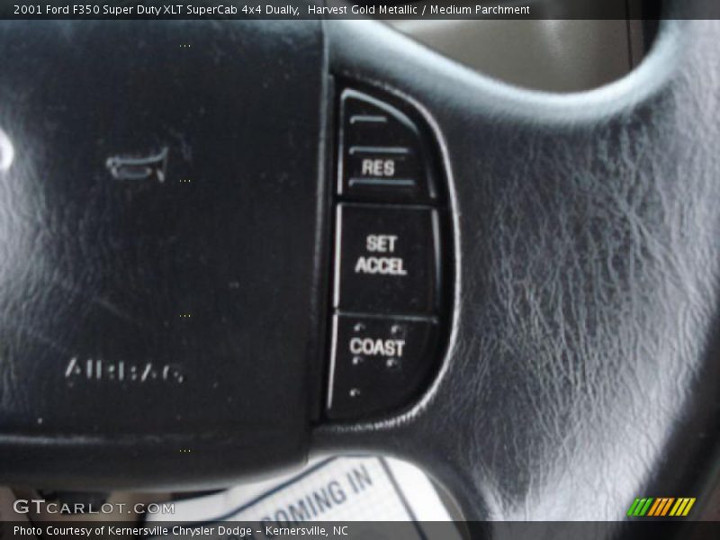 Harvest Gold Metallic / Medium Parchment 2001 Ford F350 Super Duty XLT SuperCab 4x4 Dually