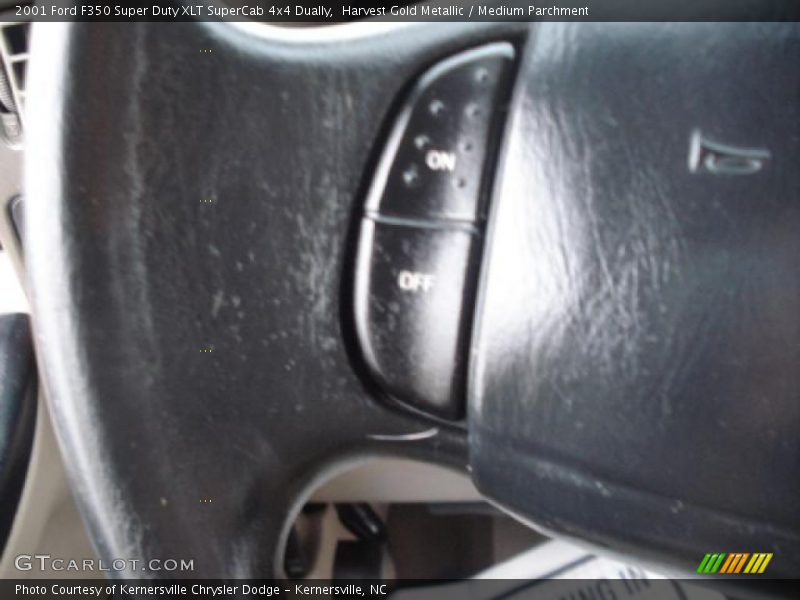 Harvest Gold Metallic / Medium Parchment 2001 Ford F350 Super Duty XLT SuperCab 4x4 Dually