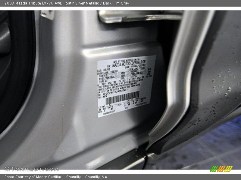 2003 Tribute LX-V6 4WD Satin Silver Metallic Color Code TL
