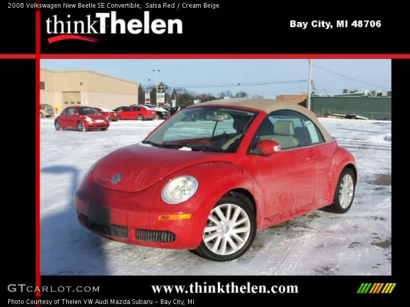 Salsa Red / Cream Beige 2008 Volkswagen New Beetle SE Convertible