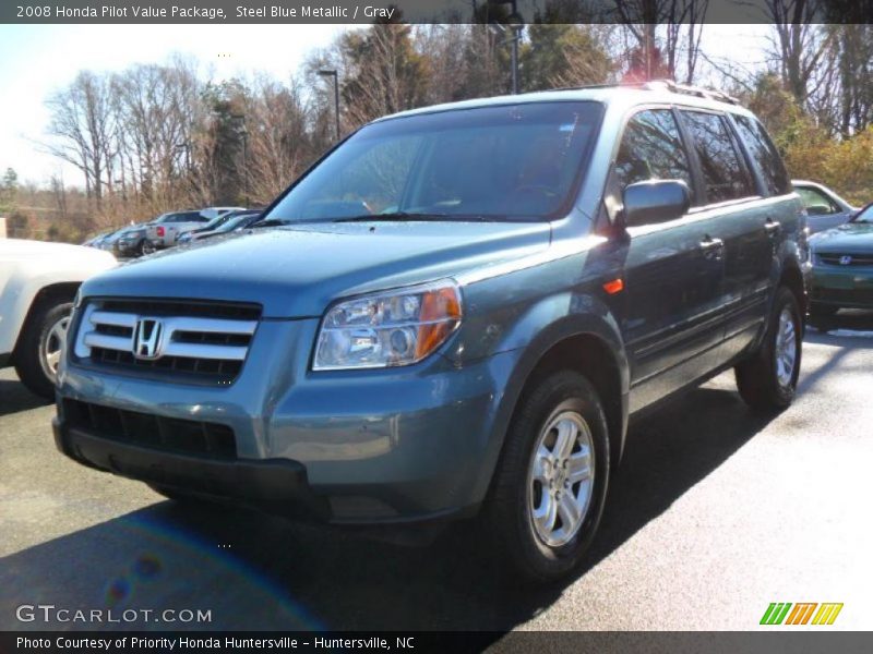 Steel Blue Metallic / Gray 2008 Honda Pilot Value Package