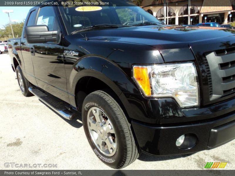 Black / Stone/Medium Stone 2009 Ford F150 STX SuperCab