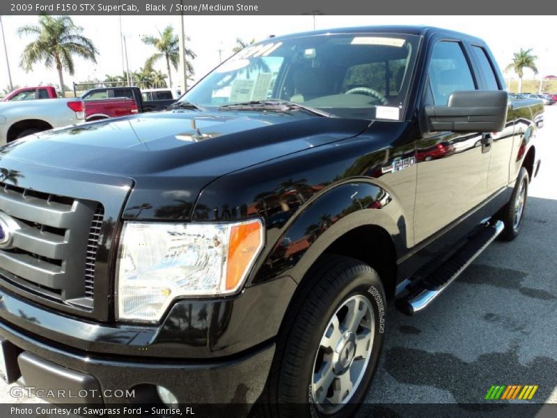 Black / Stone/Medium Stone 2009 Ford F150 STX SuperCab