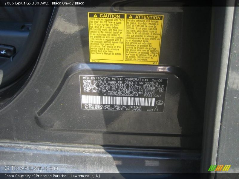Black Onyx / Black 2006 Lexus GS 300 AWD
