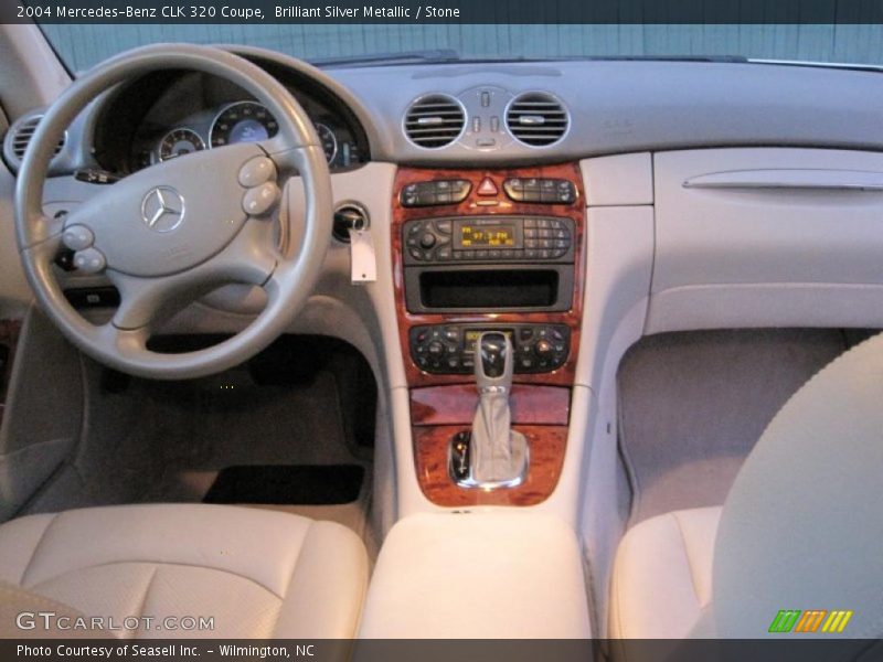 Brilliant Silver Metallic / Stone 2004 Mercedes-Benz CLK 320 Coupe