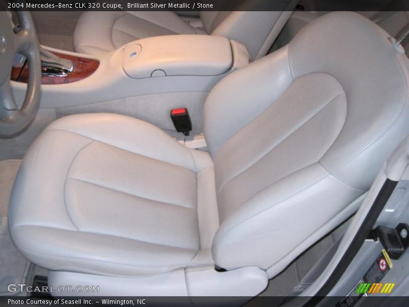 Brilliant Silver Metallic / Stone 2004 Mercedes-Benz CLK 320 Coupe