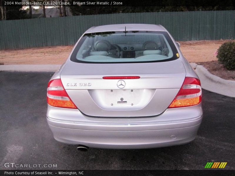 Brilliant Silver Metallic / Stone 2004 Mercedes-Benz CLK 320 Coupe