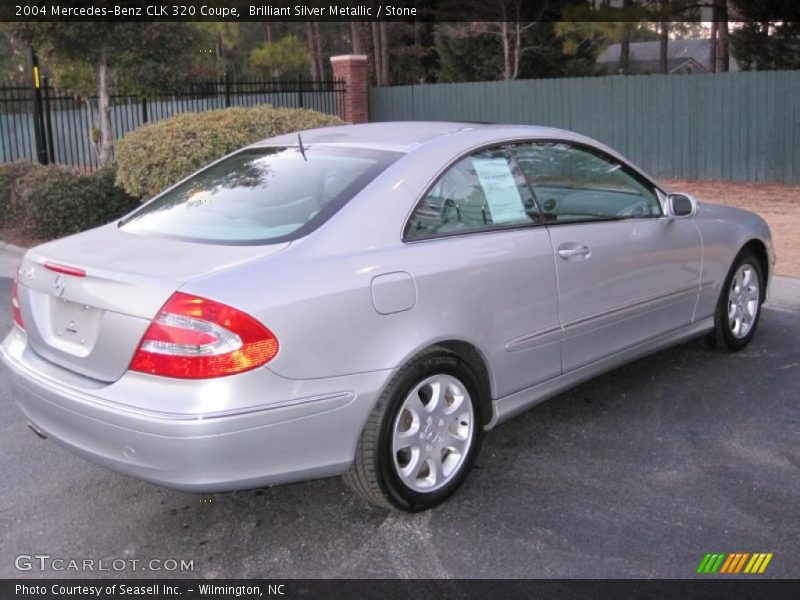 Brilliant Silver Metallic / Stone 2004 Mercedes-Benz CLK 320 Coupe
