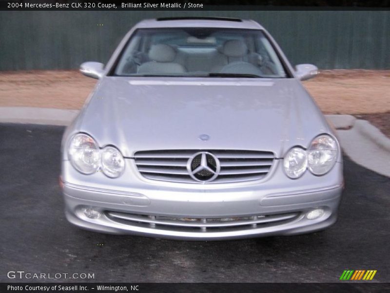 Brilliant Silver Metallic / Stone 2004 Mercedes-Benz CLK 320 Coupe