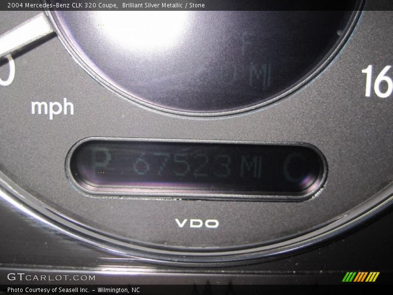 Brilliant Silver Metallic / Stone 2004 Mercedes-Benz CLK 320 Coupe