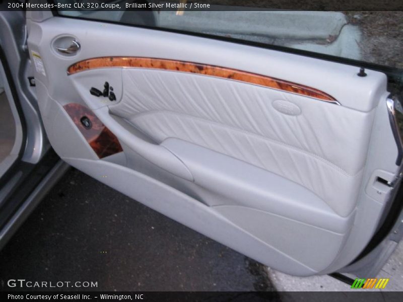 Brilliant Silver Metallic / Stone 2004 Mercedes-Benz CLK 320 Coupe