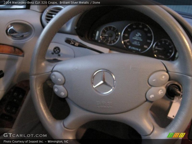 Brilliant Silver Metallic / Stone 2004 Mercedes-Benz CLK 320 Coupe