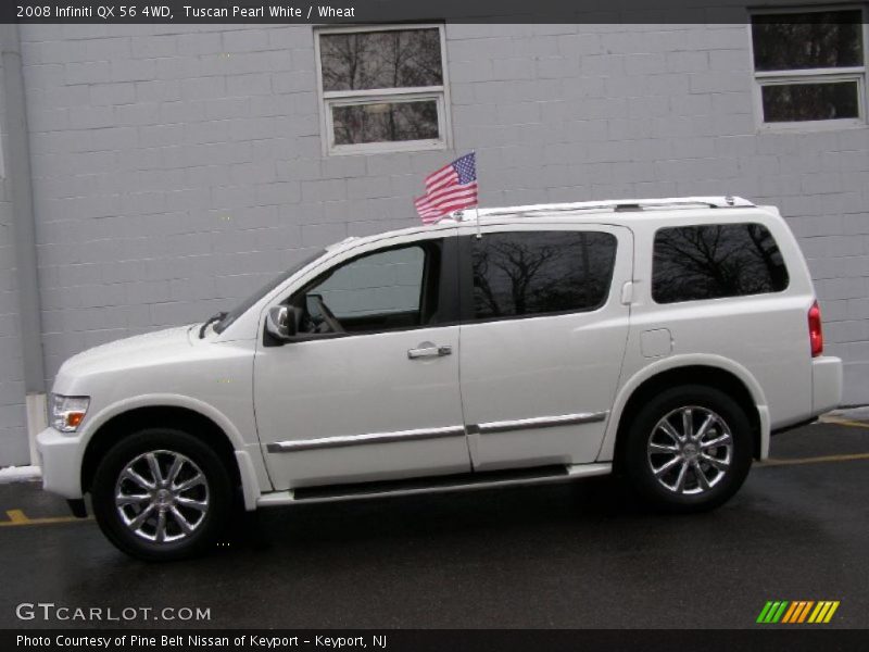Tuscan Pearl White / Wheat 2008 Infiniti QX 56 4WD