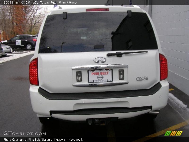 Tuscan Pearl White / Wheat 2008 Infiniti QX 56 4WD