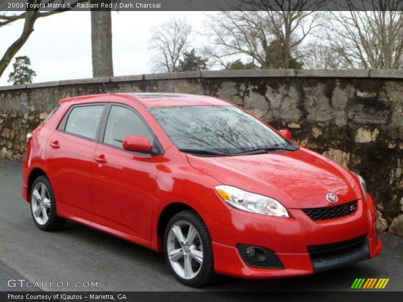 Radiant Red / Dark Charcoal 2009 Toyota Matrix S