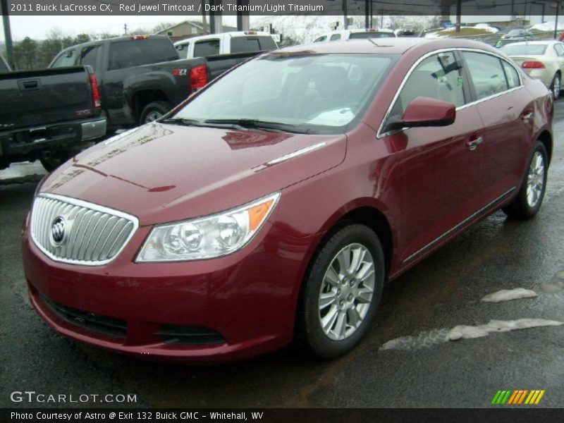 Red Jewel Tintcoat / Dark Titanium/Light Titanium 2011 Buick LaCrosse CX