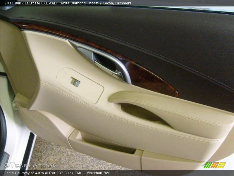 White Diamond Tricoat / Cocoa/Cashmere 2011 Buick LaCrosse CXL AWD