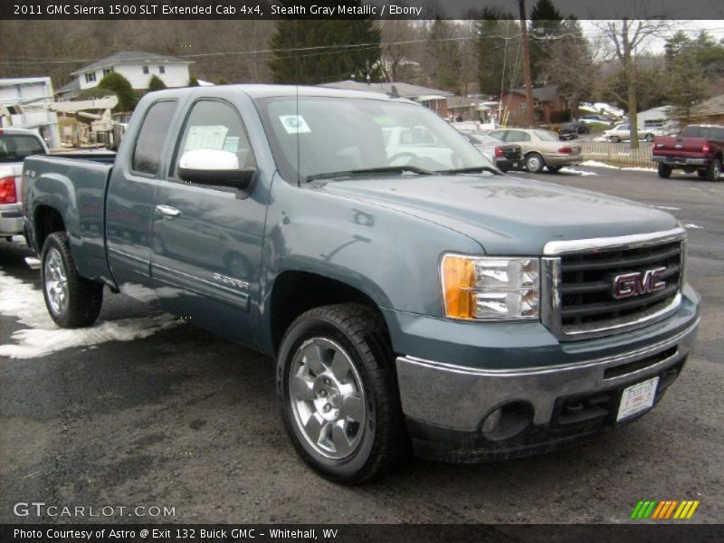 Stealth Gray Metallic / Ebony 2011 GMC Sierra 1500 SLT Extended Cab 4x4
