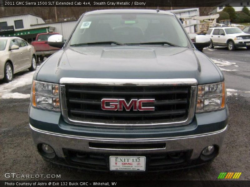 Stealth Gray Metallic / Ebony 2011 GMC Sierra 1500 SLT Extended Cab 4x4