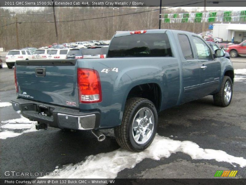 Stealth Gray Metallic / Ebony 2011 GMC Sierra 1500 SLT Extended Cab 4x4