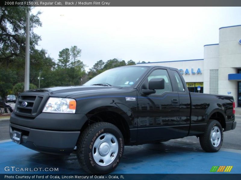 Black / Medium Flint Grey 2008 Ford F150 XL Regular Cab