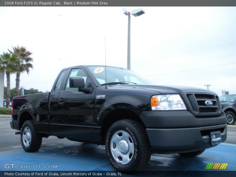 Black / Medium Flint Grey 2008 Ford F150 XL Regular Cab