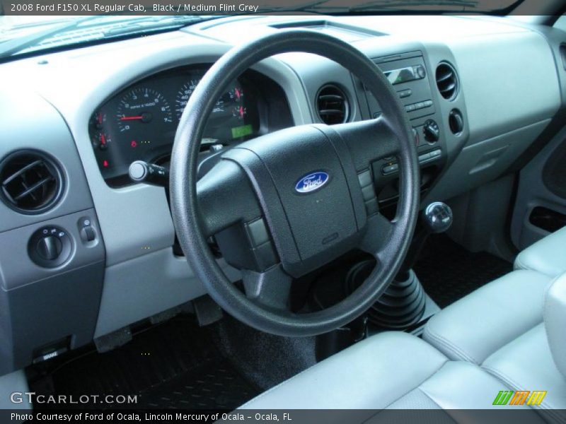 Black / Medium Flint Grey 2008 Ford F150 XL Regular Cab