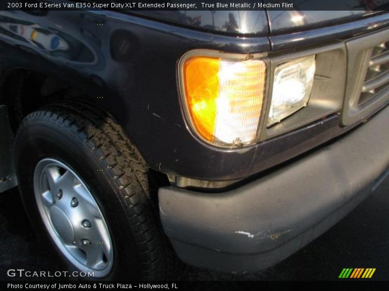 True Blue Metallic / Medium Flint 2003 Ford E Series Van E350 Super Duty XLT Extended Passenger