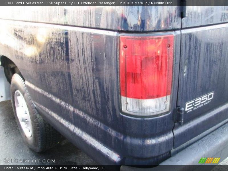 True Blue Metallic / Medium Flint 2003 Ford E Series Van E350 Super Duty XLT Extended Passenger