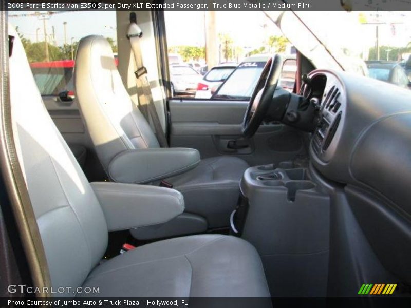 True Blue Metallic / Medium Flint 2003 Ford E Series Van E350 Super Duty XLT Extended Passenger